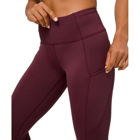 Lululemon Women's US6 Cassis Red Swift Speed  High-Rise 26’ Tight Yoga Pants - Picture 4 of 11